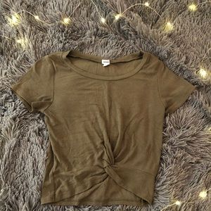 Cropped garage tee